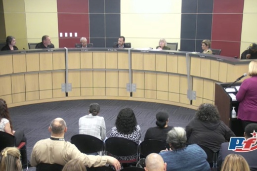 PfISD trustees discussed plans for closing one or more elementary schools at a Feb. 6 workshop. (Screenshot courtesy Pflugerville ISD)