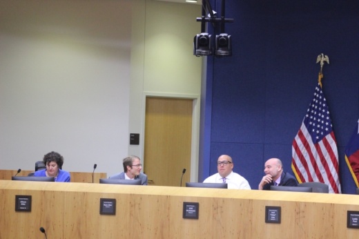 District 4 Council Member Chito Vela (right) led council's push for a stopgap agreement with the city's police union ahead of a May election over police oversight. (Elle Bent/Community Impact)