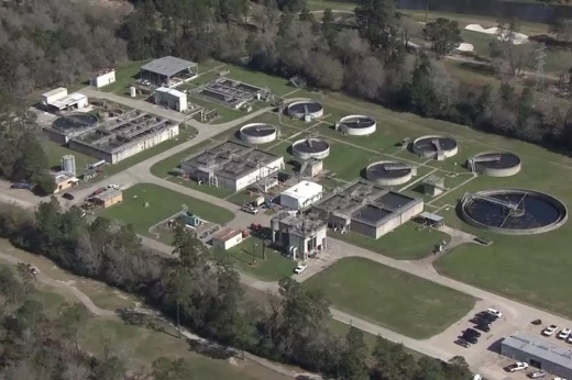 The Houston Police Department executed a search warrant at Kingwood Central Wastewater Treatment Plant on Feb. 17 while investigating allegations that a third-party contractor operating the facility may have falsified government documents and compliance samples at the plant. (Courtesy city of Houston)
