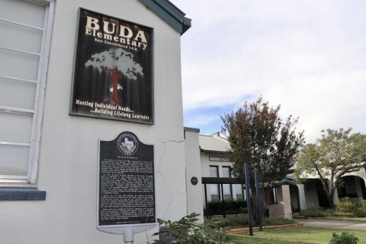 The Hays CISD board of trustees meets at 300 San Marcos St., Buda. (Zara Flores/Community Impact Newspaper)