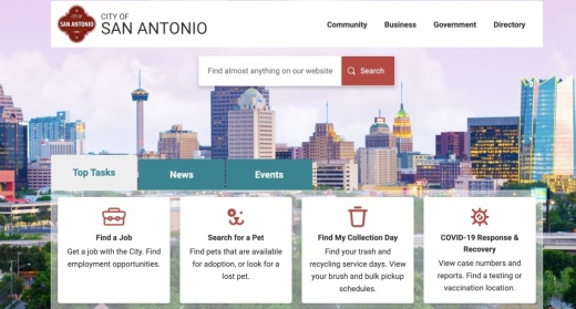 The city of San Antonio unveiled a new, more user-friendly website where residents can access information about services and other city topics. (Courtesy City of San Antonio)
