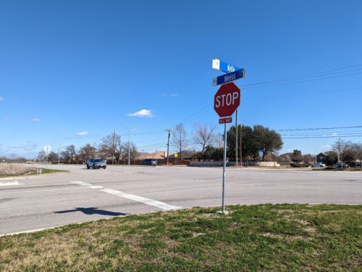 intersection with stop sign