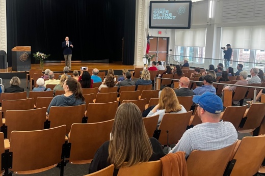 The 2023 Georgetown ISD State of the District event featured a speech from Superintendent Fred Brent. (Tekima Johnson/Community Impact)