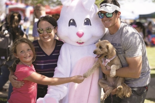 Easter Bunny with family