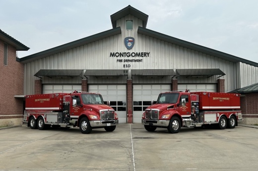 Montgomery County Emergency Services District No. 2 received two new tankers. (Courtesy Montgomery County Fire Department)