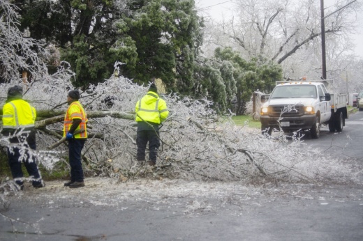 The aftermath of Winter Storm Mara has caused continuous cleanup efforts in cities across Central Texas, including Cedar Park. (Adrian Gandara/Community Impact)