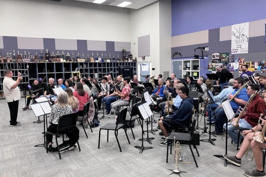 The Montgomery Community Band practices every Sunday at Montgomery High School. (Courtesy Montgomery Community Band)