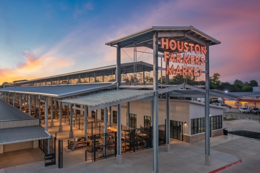 The exterior of the Houston Farmers Market on Airline Dr. It has recently expanded its offerings, with new food and entertainment spaces opening later this year. (Courtesy Michael Craft)