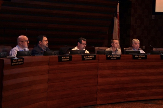 Frisco Planning and Zoning commissioners listen to a presentation at a March 14 meeting.