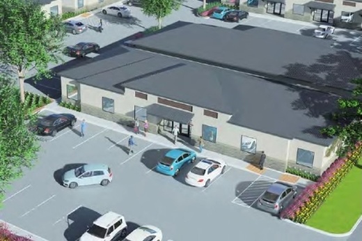 A new office development, The Offices on Dowdell, broke ground this winter off Dowdell Road in Tomball. (Rendering courtesy KW Commercial)