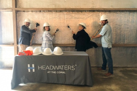The groundbreaking ceremony for Phase 2 of the Headwaters at the Comal took place March 21. (Amira Van Leeuwen/Community Impact)