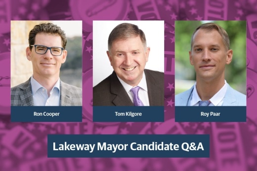 The three candidates for the mayor of Lakeway answer four questions ahead of the May 6 election. (Community Impact Staff)
