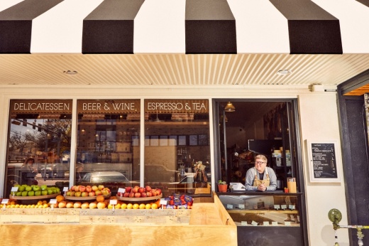 Storefront with produce
