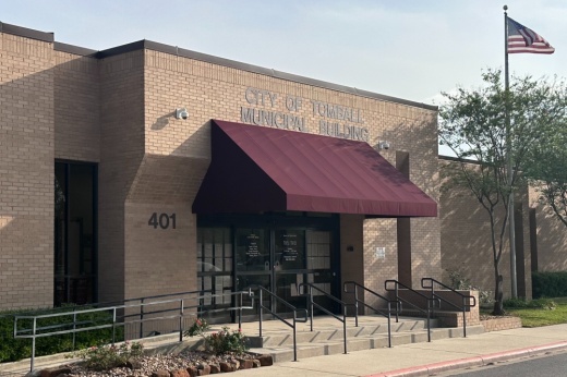 The outside of Tomball City Hall.