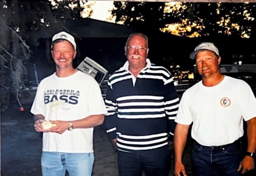 From left: Keith Lindell, Johnny Lindell and Kevin Lindell all worked at the Chevron station. (Courtesy Kevin Lindell)