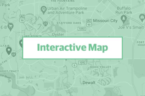 Colored screenshot of Google Maps
