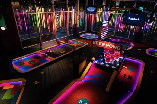 Puttshack, a concept from the founders of TopGolf, is now open in downtown Houston at the Houston Highlight Center. This is the sixth Puttshack location in the U.S. (Courtesy Puttshack)