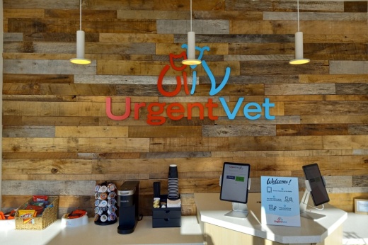 Front desk of a vet clinic.