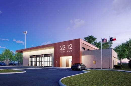 a rendering of the station at dusk