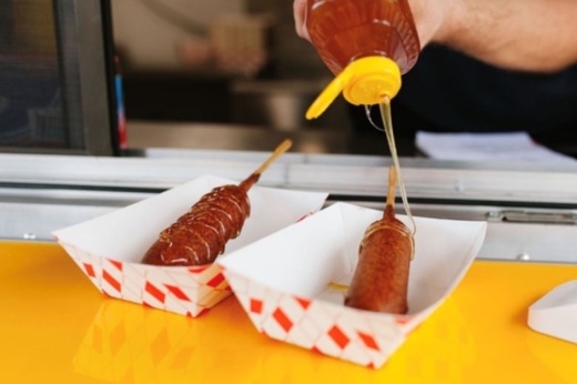 The Corndog Co ATX offers hand-dipped corn dogs made from scratch each morning and dipped to order. (Courtesy The Corndog Co ATX)