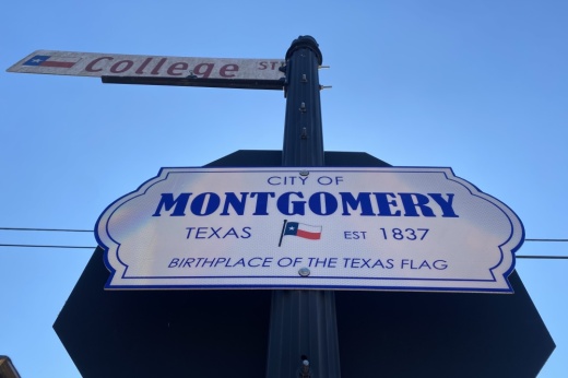 a street sign for the city of montgomery