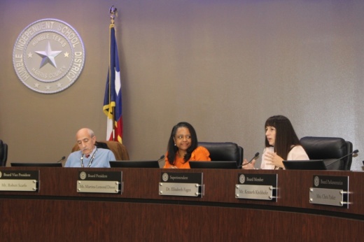 School safety, staff retention and improving the quality of instruction were among the initiatives discussed by Humble ISD trustees during the board’s first workshop for the district’s 2023-24 budget. (Wesley Gardner/Community Impact)