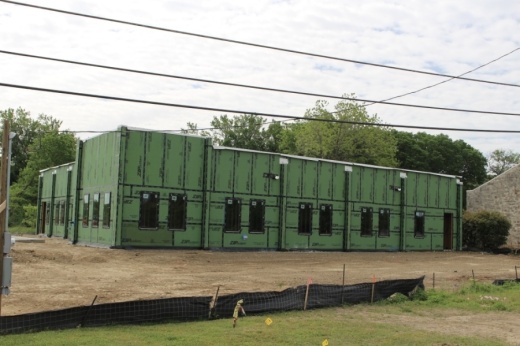 A building under construction in Argyle.