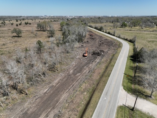 Overhead shot of Grissom Road