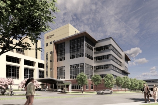 An artist’s rendering of the Center for Brain Health, where construction of the $100 million patient care and research facility recently began at the UT Health San Antonio campus. (Courtesy UT Health San Antonio)