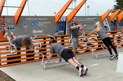 UT Dallas outdoor fitness center in Richardson