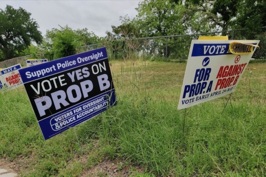 campaign signs in yard