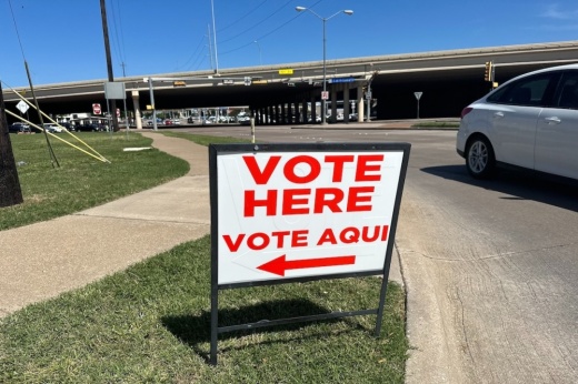 Voting sign.