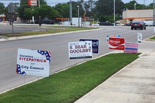 election campaign signs