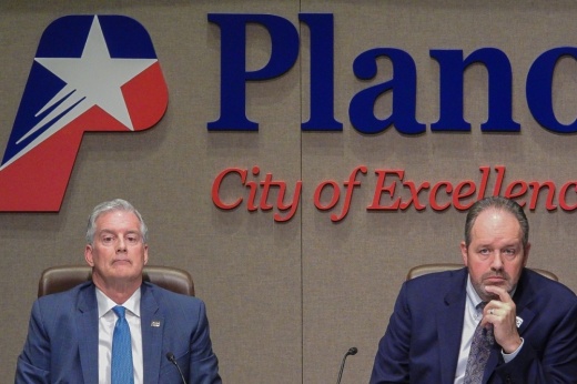 Plano Mayor John Muns and Planning and Zoning Commission Chair David Downs