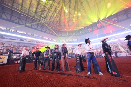 cowboys at a bull riding event