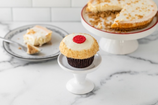 Crave customers will be able to purchase the red velvet cheesecake-flavored cupcake starting May 15, but it will only be available through June 5. (Courtesy Becca Wright)