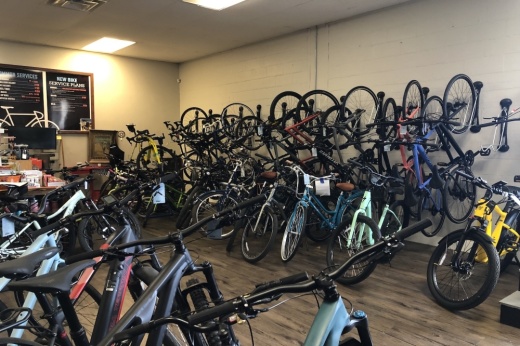 Some of the bicycles available in the Chain Link Bicycle Shop.