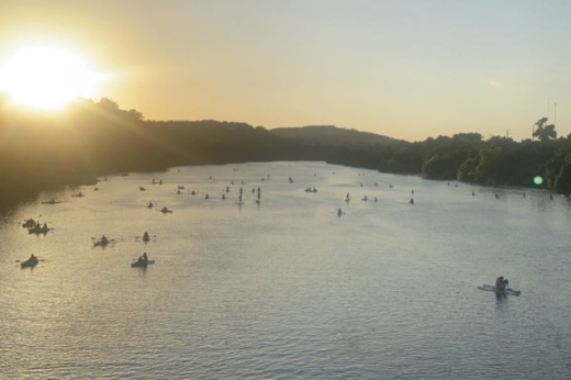 Blue-green algae was found on Lady Bird Lake and Lake Austin in May, and officials say to assume the algae is toxic and avoid contact with it. (Elle Bent/Community Impact)