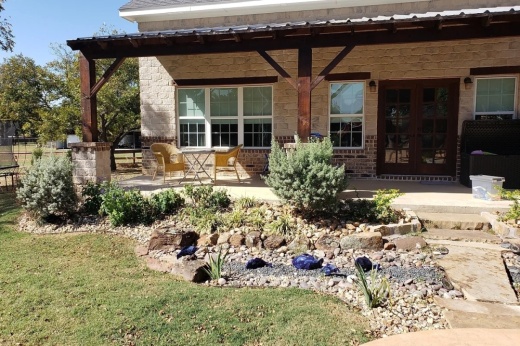 a house that had landscaping done by Marshall Grain Company