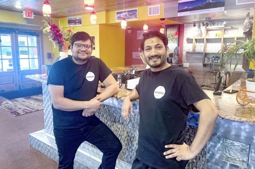 Namaste Dine-In owners Dinesh Mishra and Sushil Ghimire