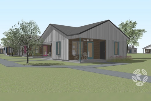 Rendering of a tiny townhome planned for Phase 3 of Community First! Village