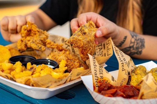 A photo of Stop Food Truck's seasoned chicken
