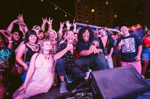 group of people at a concert