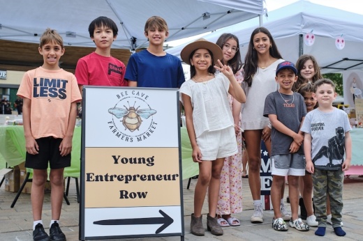 The Bee Cave Farmers Market, along with its Young Entrepreneurs program, debuted June 4 at the Hill Country Galleria. (Courtesy Bee Cave Farmers Market)