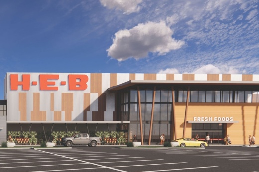 A rendering of a new, large HEB