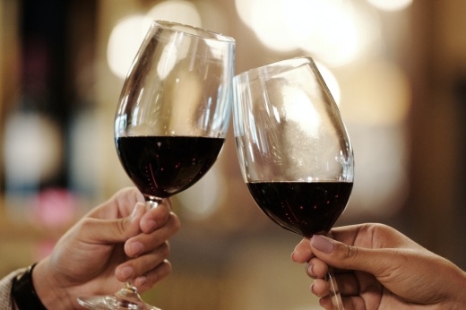 Two wine glasses