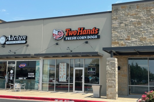 A Round Rock location of Two Hands Corndogs is coming to the University Oaks retail center, targeting a July opening. (Brooke Sjoberg/Community Impact)