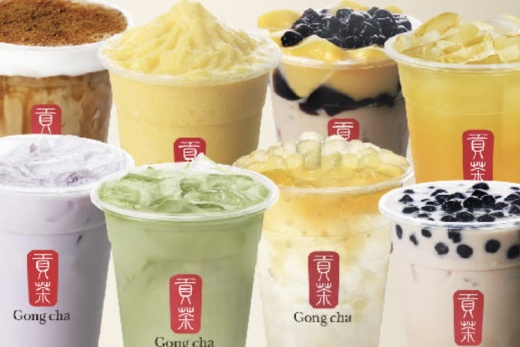 Eight of the top ten drinks are shown next to each other.