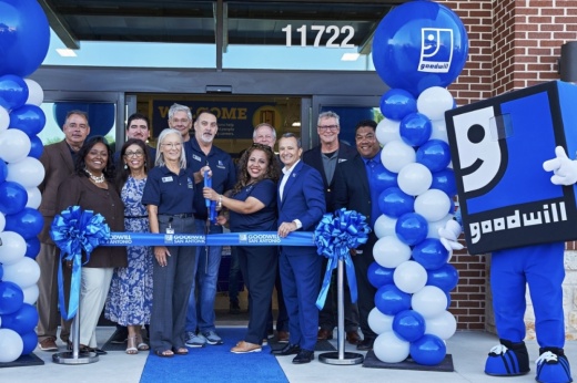 Officials with Goodwill of San Antonio and community dignitaries celebrate the opening of a new Goodwill retail store