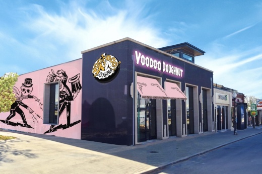 A rendering of Voodoo Doughnut in Lower Greenville